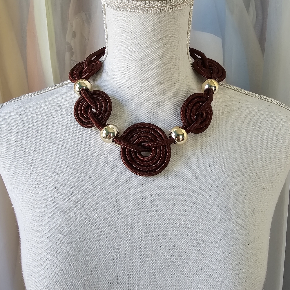 🟡Gold/Brown Cord Necklace 🟡